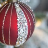 NAYSAYE Party Decoration and Accessories Set of 6 Glass Christmas Ball Ornament for Holiday Celebration, Red, 3.9"*3.9"*0.09" - 3 of 4