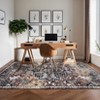 Vintage Area Rugs Washable Floral Carpet Non Slip Non Shedding Ultra Thin Floor Cover Foldable Oriental Indoor Mat for Bedroom Living Room - 4 of 4