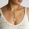 Adornia 14k Gold Plated Adjustable Paperclip Moon Tablet Octagon Necklace - image 2 of 3