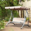 NicBex 3-Seat Outdoor Porch Swing Chair with Adjustable Canopy and Breathable Seat for Patio Bedroom Porch Garden - 2 of 4
