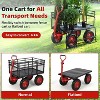 Heavy Duty Metal Garden Cart – 880 lbs Capacity Utility Wagon with Removable Sides & 10" All-Terrain Wheels, Yard Wagon - 2 of 4