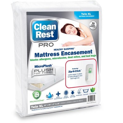 CleanRest Pro Zippered Mattress Protector/Encasement - Waterproof, Hypoallergenic & BedBug Proof