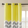 Gracie Mills Alethea Vibrant Chevron Printed Room Darkening Panel Pair - 2 of 4