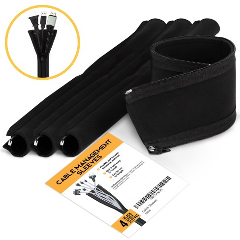 Cord Organizer Kit- Sliding Cable Management-covers For Hiding Power Cords  Or Wires, Wall Mounted Tv Cables In Home Or Office By Fleming Supply :  Target