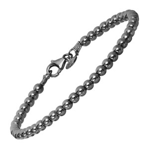 Silpada 'Falling Water' Natural Plated Hematite Beaded Bracelet in Sterling Silver, 7.5" - 1 of 4