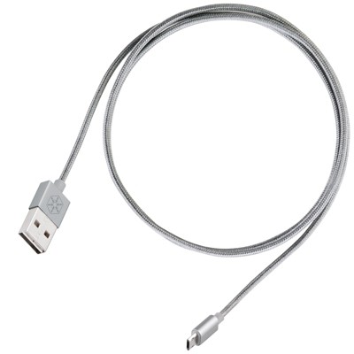 SilverStone Technology  Reversible USB-A to Reversible Micro-B cable 0.5 meter(1.65ft) Nylon Braided and aluminum shell Gold