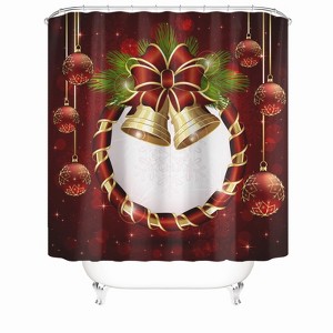 Christmas Bells Shower Curtains for Bathroom Waterproof Fabric Bath Curtain Durable Soft Stylish Bathroom Decor 72x72 Inch - 1 of 1