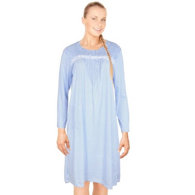 JEFFRICO Womens Long Sleeve Nightgowns Sleepwear Soft Pajama Dress Nightshirts
