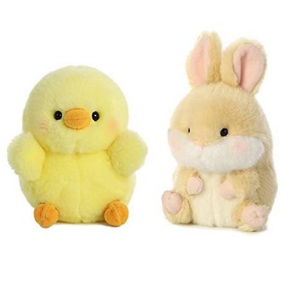 Aurora Plush Bundle of 2, 5″ Beanbag Chickadee Chick & Lively Bunny, Ages 3 and Up