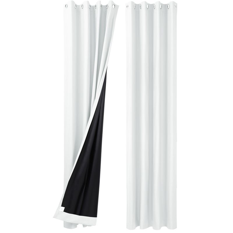 PiccoCasa 100% Blackout Curtains 2 Panels Thermal Insulated for Bedroom, 1 of 4