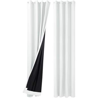 PiccoCasa 100% Blackout Curtains 2 Panels Thermal Insulated for Bedroom
