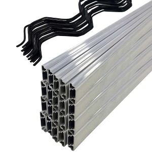6.6 FT Greenhouse Lock Channel and Spring Wire,1MM Thick Aluminum Alloy Lock Channel and PVC Coated Spring Wires for Greenhouse and Shade Cloth - 1 of 4
