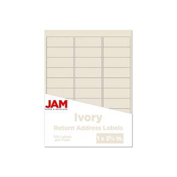 JAM Paper Mailing Address Labels 1 x 2 5/8 Ivory 120/Pack 17966071