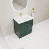 GDFStudio Veromca Modern Textured Freestanding Bathroom Vanity with Resin Sink, Adjusted Shelf and Mental Handle - 2 of 4