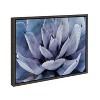 Kate and Laurel Sylvie Violet Cactus Framed Canvas by Amy Peterson, 18x24, Dark Gray - 2 of 4