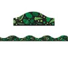 Ashley Productions® Magnetic Scallop Border, Greenery on Black, 12 Feet Per Pack, 6 Packs - 2 of 3