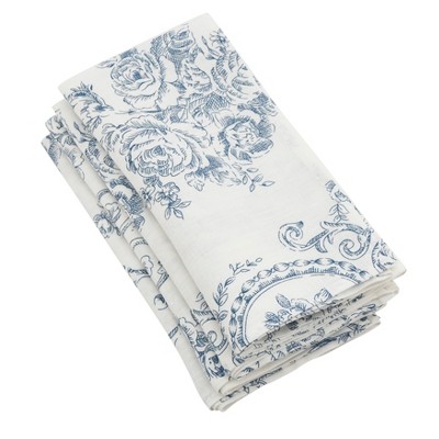 Saro Lifestyle Toile Floral Napkin : Target