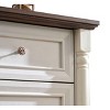 Sapphtopaz Farmhouse Dresser with Drawers Wooden Rustic Chest of Drawers with Metal Handles Two-Tone Dresser Organizer for Bedroom,Entryway,White - 4 of 4