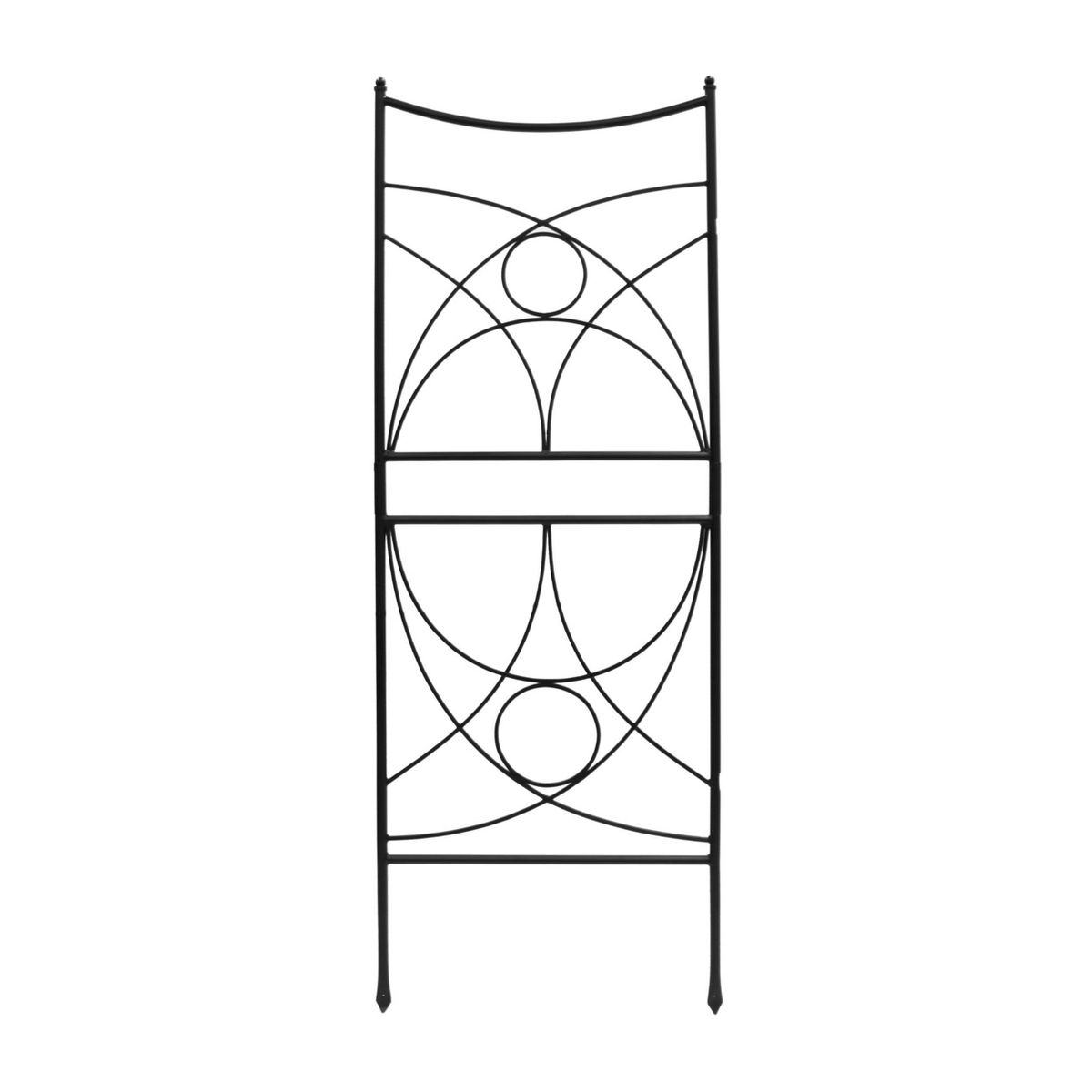 Achla Designs 86.25"H Powdercoated Wrought Iron Outdoor Garden Aurora Trellis Black