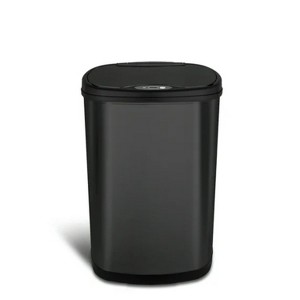 LunaLulinlk 13.2 Gallon Trash Can, Motion Sensor Kitchen Trash Can, Black Stainless Steel - 1 of 4