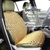 Zone Tech Royal Natural Wood Bead Seat Cover- Full Car Massage Cool Premium Comfort Cushion - Reduces Fatigue The Car, Truck or Your Office Chair - 3 of 4