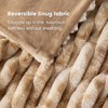 Cozy Bliss Faux Fur Plush Decorative Blanket, Cozy Warm Striped Throw Blanket - 4 of 4