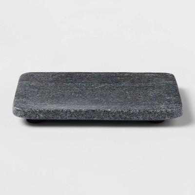 Solid Marble Soap Dish Dark Gray - Threshold™