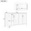 59'' Farmhouse Sideboard Cabinet with 4 Doors & Soft Close Hinges,Rustic Storage for Entryway or Dining Room-Baofuwish - 4 of 4