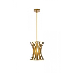 Elegant Lighting Lily 1 light pendant in brass - 1 of 4