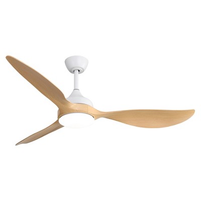 Sofucor 56'' Ceiling Fans with Lights and Remote for Indoor/Outdoor White+Yellow