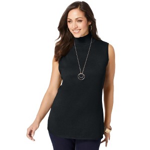Jessica London Fine Gauge Mockneck Sweater - 1 of 4
