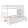 NicBex Twin Size Loft Bunk Bed with L-Shaped Desk, Modern Metal Bed Frame with Ladder and Guardrails for Bedroom - 3 of 4