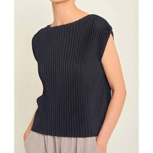 Women's Pleated Boatneck Blouse - GRADE & GATHER - 1 of 2