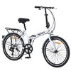 Gulches City Folding Bike 24inch, steel frame, 7speed Shimano gear system, dual V-brakes, 24inch×1.5inch black anti-slip tires - 2 of 4