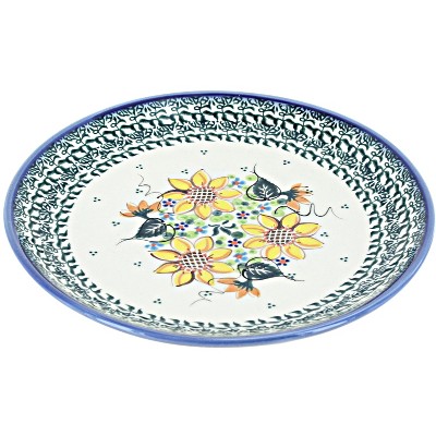 Blue Rose Polish Pottery T02 Galia Dessert Plate