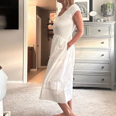 Women's Western Cap Short Sleeve Maxi A-Line Dress - Universal Thread  White XS : Target