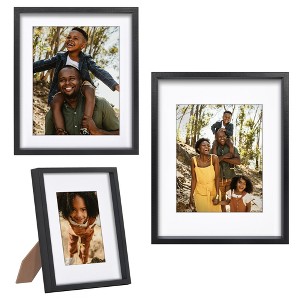 Americanflat Gallery Wall Frame Set of 3 - Picture Frame Set Includes 8x10, 10x12, 11x14 Frames - Black Picture Frames with Shatter-Resistant Glass - 1 of 4