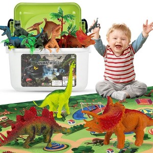 Swtroom Dinosaur Toys with Activity Play Mat Educational Toys & Gifts for  Ages 2-7, Boys & Girls - for Christmas & Birthday - 1 of 4