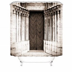 Retro Iron Gate Shower Curtains for Bathroom Waterproof Fabric Bath Curtain Durable Soft Stylish Bathroom Decor 72x72 Inch - 1 of 1