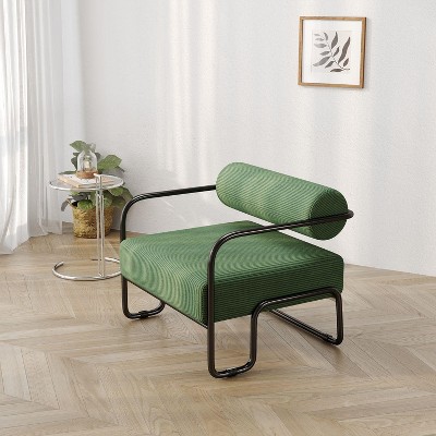 Isabel Simple Design Accent Chair, Lazy Armchair Chair with Extra Thick Cushion for Living Room and Bedroom, Indoor Furniture - Maison Boucle