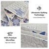 Inhand Microfiber Print Quilt Bedding Set, Flower print Soft Lightweight Coverlet For All Season - 3 of 4