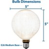 Festive Living G125 + LED Filament Outdoor Covered Patio Pendent Edison Replacement Bulbs, Warm White 2700K, E26 Medium Base - 3 of 4