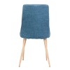 VYNXARIA Mid Century Modern Fabric Armless Dining Chairs, Set of 2, Blue and Light Walnut - 4 of 4