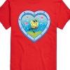 Men's - Spongebob Squarepants - Heart Porthole Window-Womens Men's Short Sleeve Graphic T-Shirt Short Sleeve Graphic T-Shirt - 2 of 4
