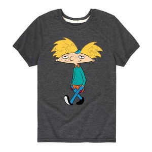 Boys' - Hey Arnold! - Distressed Arnold Short Sleeve Graphic T-Shirt - 1 of 4