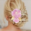 Unique Bargains Flowers Pattern Hair Clip 5.51"x3.94" Rose Purple 1 Pc - 2 of 4