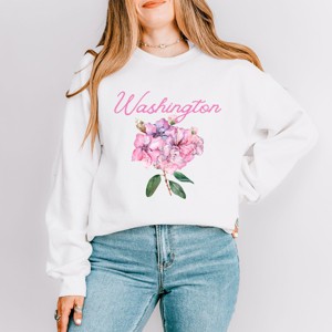 Simply Sage Market Washington Flower Colorful Sweatshirt - 1 of 4