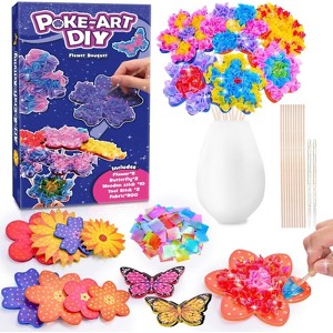 Etokfoks DIY Flower Bouquet Craft Kit for Kids Ages 4-8 800 Fabric