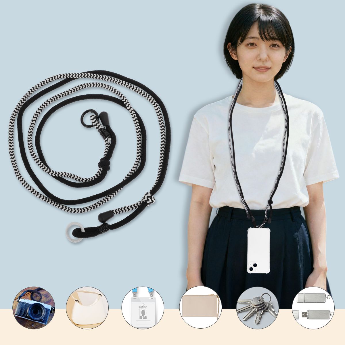 Unique Bargains Polyester Crossbody Phone Strap Universal Anti-Lost 1Pc - thumbnail 8