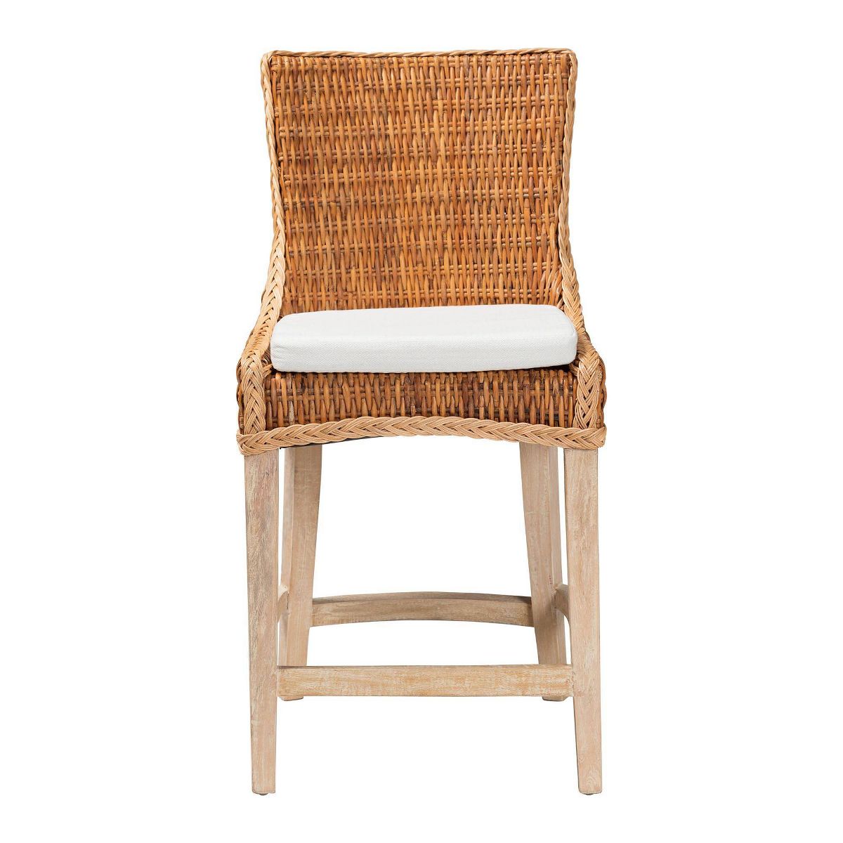 bali & pari Derris Natural Rattan Counter Stool with Cushion Light Honey - thumbnail 5